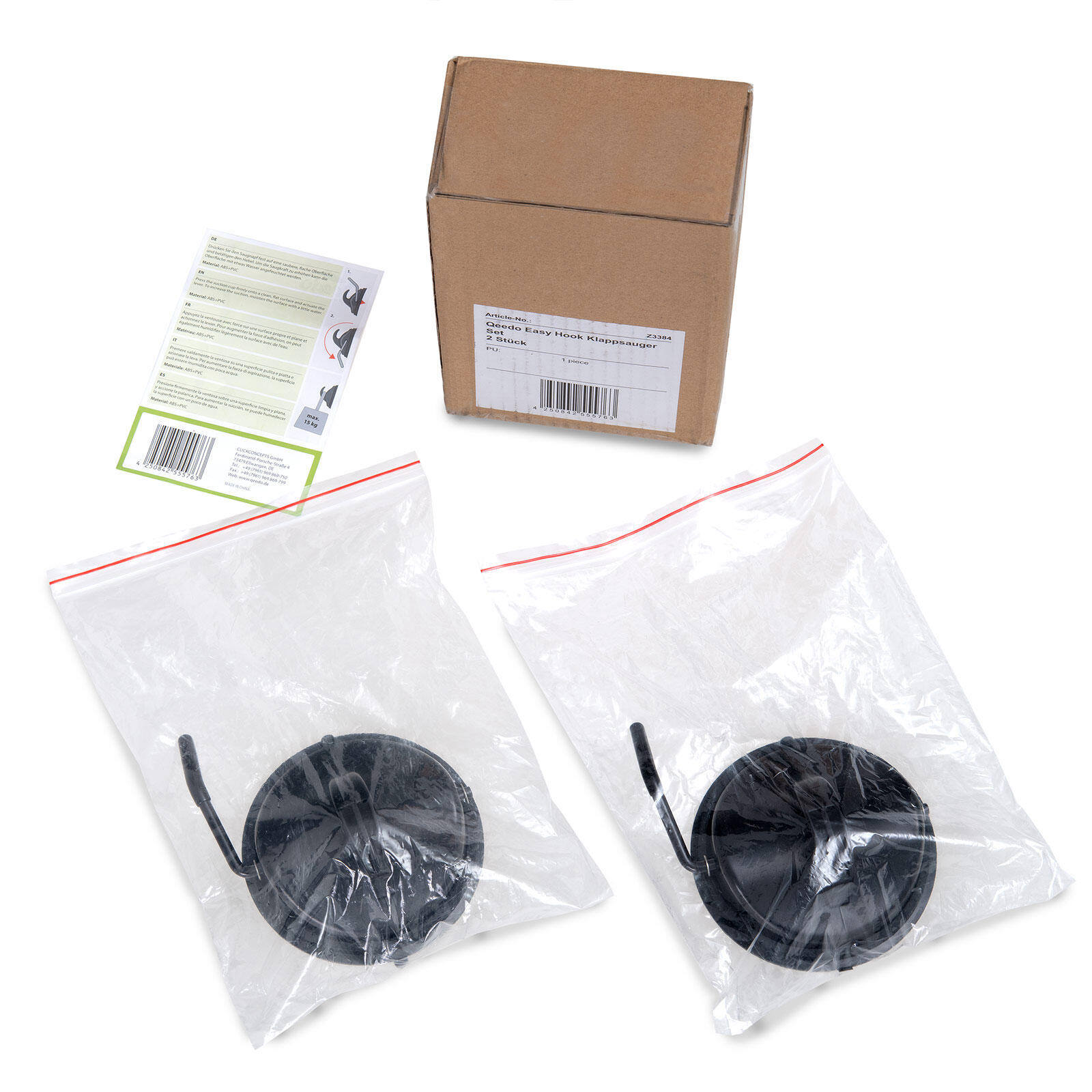 Easy Hook 2x ventouses pliables, set de ventouses avec crochets 7/7