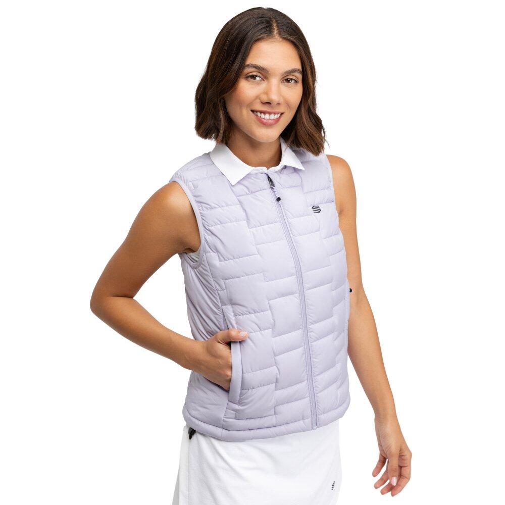 Colete de golfe com isolamento térmico para mulher pinilla lilac azul