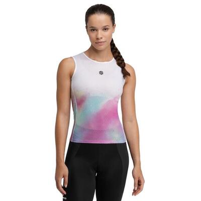 Maglia intima tecnica ciclismo da donna Droplet Bianco