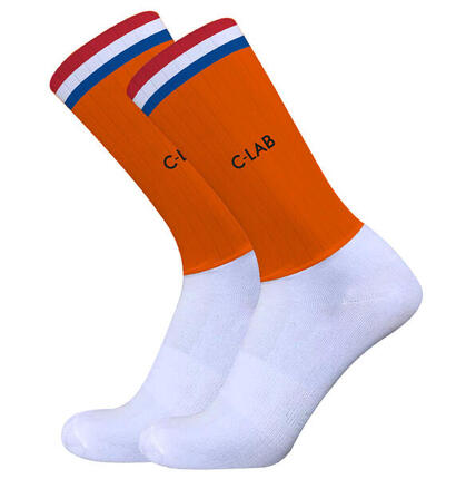 Aerodynamische Radsport-Socken Rafale, weiss - BE