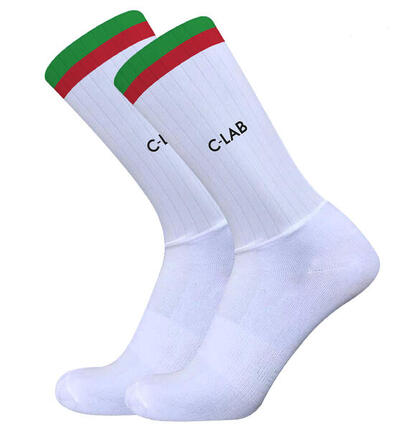 Aerodynamische Radsport-Socken Rafale, weiss - BE