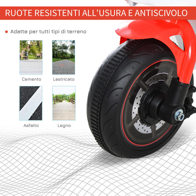 Homcom Motocicleta 3 Roti pentru Copii – 18–36 Luni, Fara Pedale