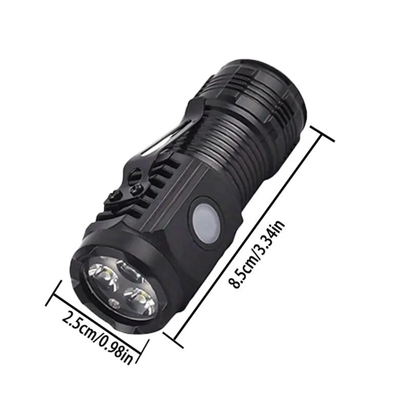 Mini Led Taschenlampe mit Akku Halteclip 3 x P35 Wick Led Für Camping Vanlife 2/7