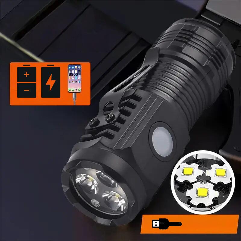 Mini Led Taschenlampe mit Akku Halteclip 3 x P35 Wick Led Für Camping Vanlife 4/7
