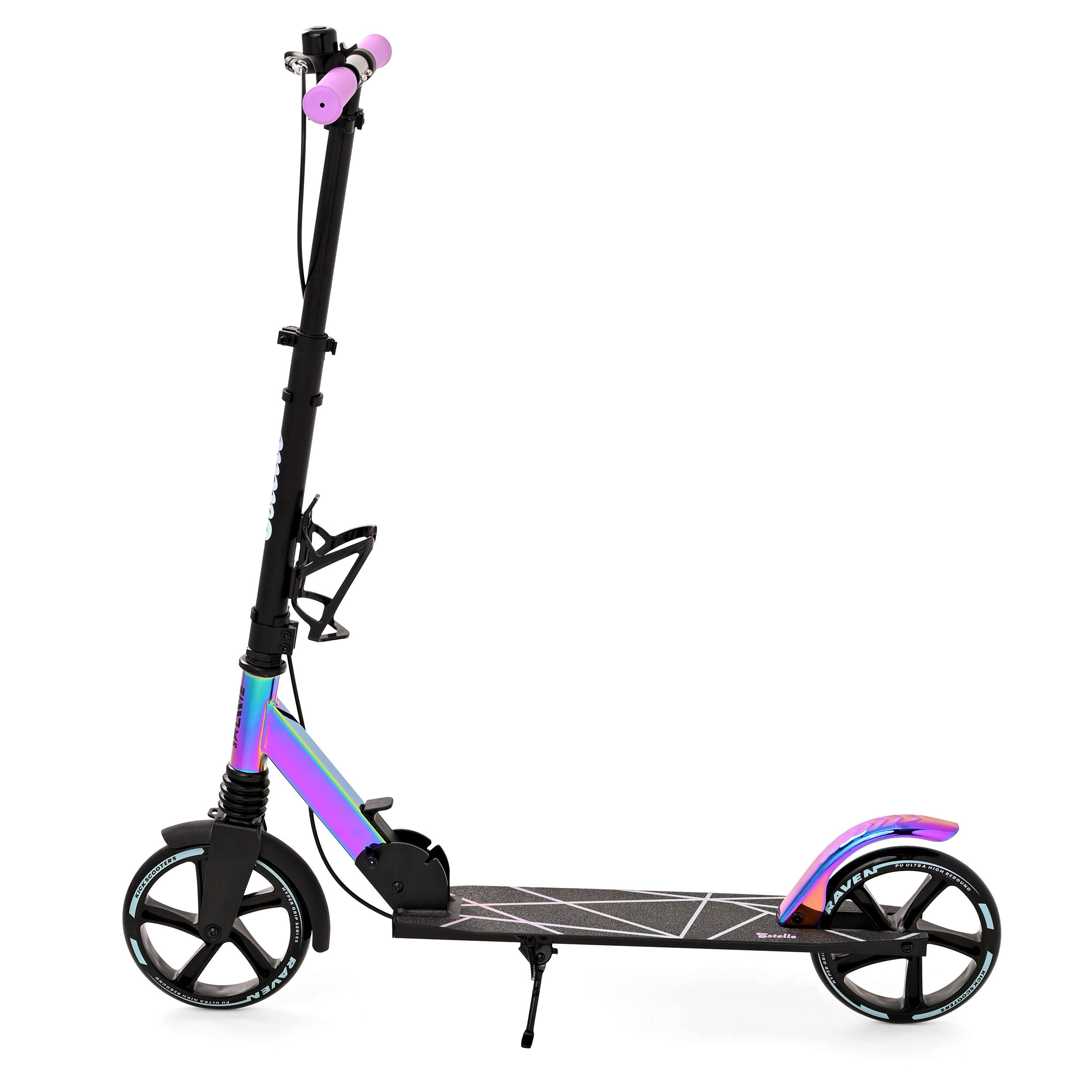Estelle PRO Neo Chrome 200mm step met schokdemper en bel 3/8