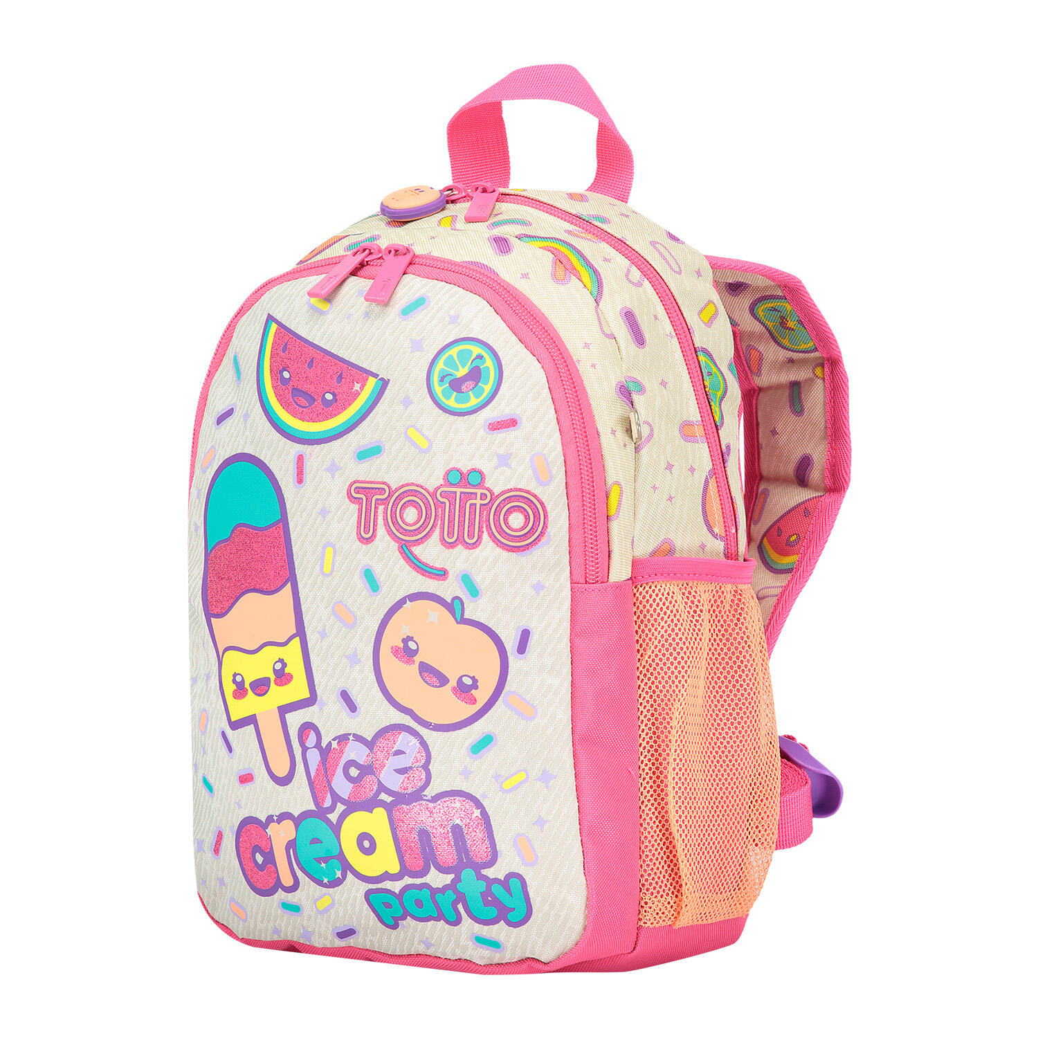 Totto Mochila escolar Ice Fruit Rosa Poliéster 23 x 32 x 9 cm 2/5