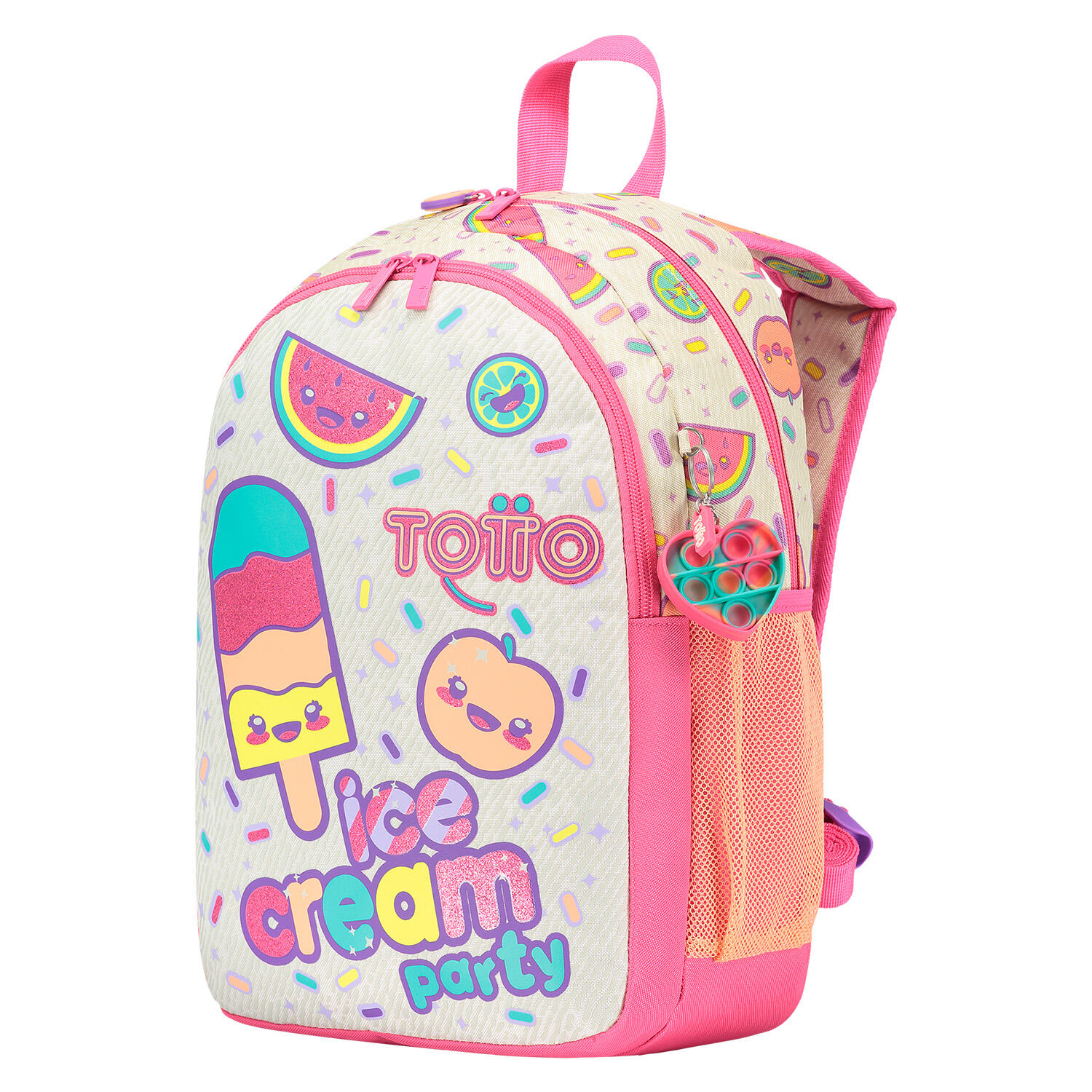 Totto Mochila escolar Ice Fruit Rosa Poliéster 28 x 40 x 10 cm 2/5