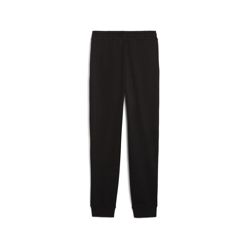 Pantalon femei fleece, regular Essentials Metallic, negru PUMA