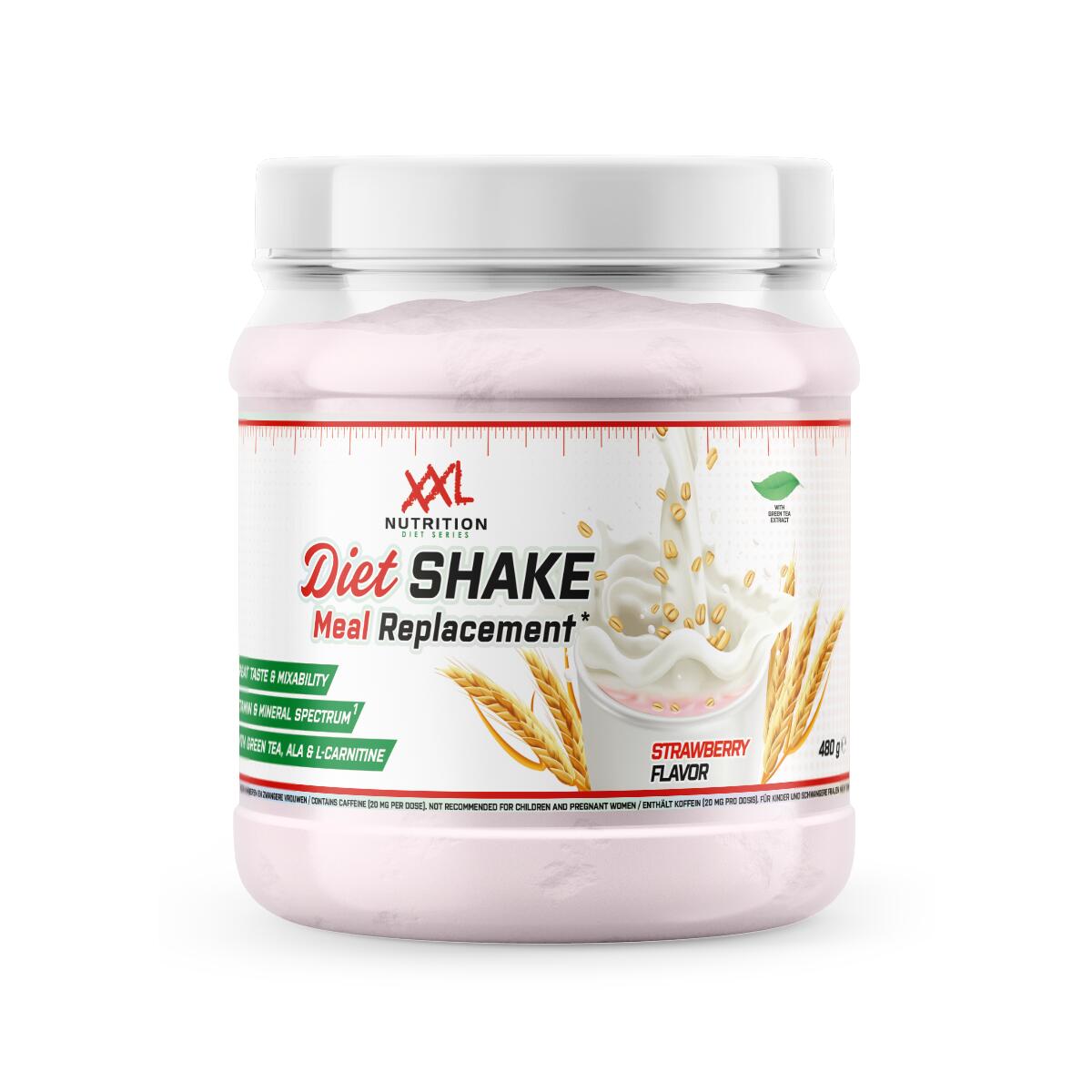 XXL NUTRITION Diet Shake - Maaltijdvervanger, Dieet Shake - Aardbei - 480 gram