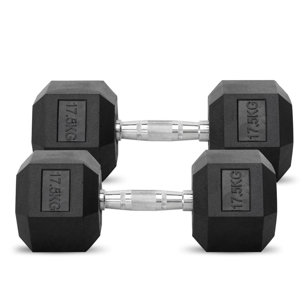 Hex Dumbbell 17.5KG x 2 - IRONTEC