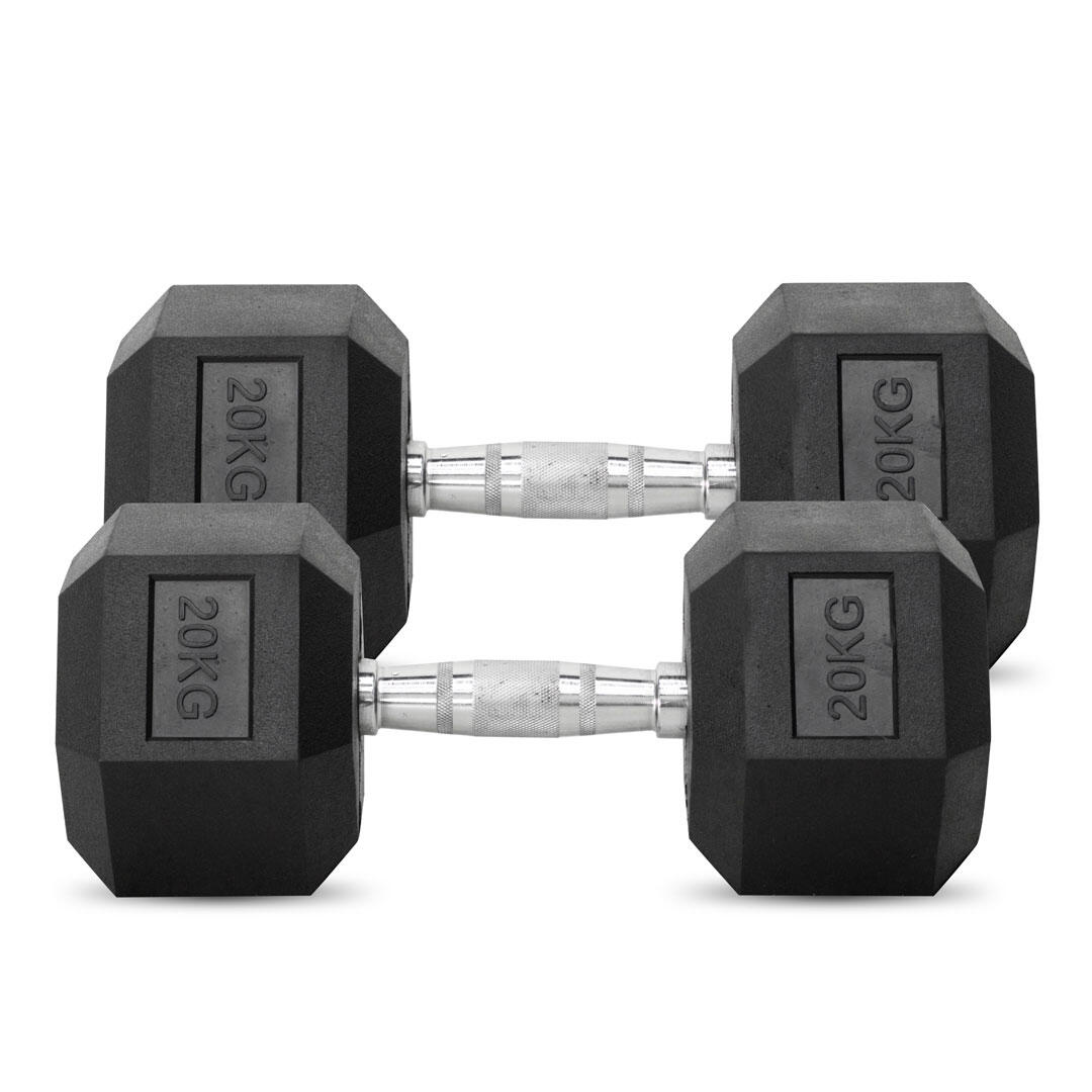Hex Dumbbell 20KG x 2 - IRONTEC