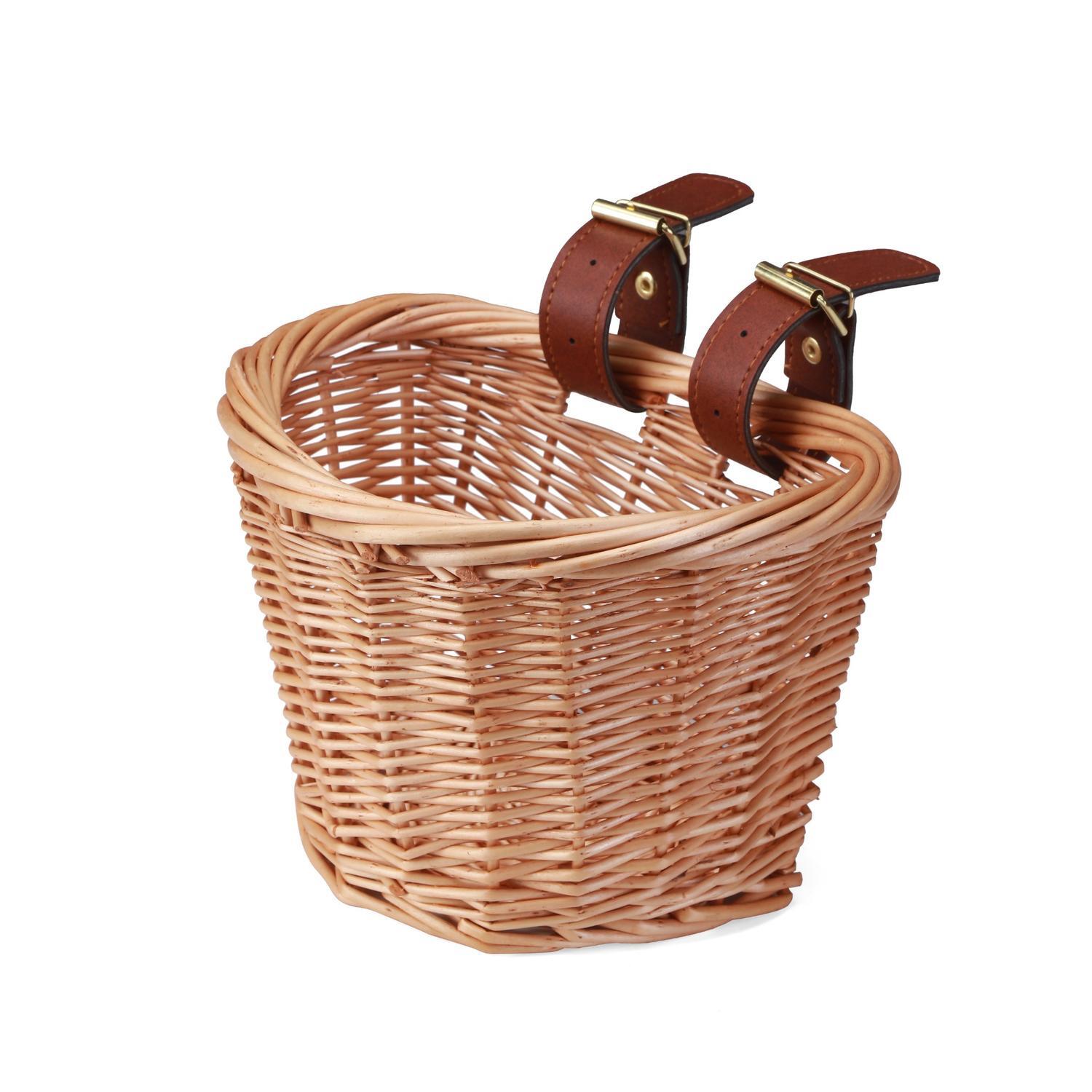 Fietsmand - Fietsmand Kinderfiets - Fietsmand Loopfiets - Riet - Meisjes 1/5
