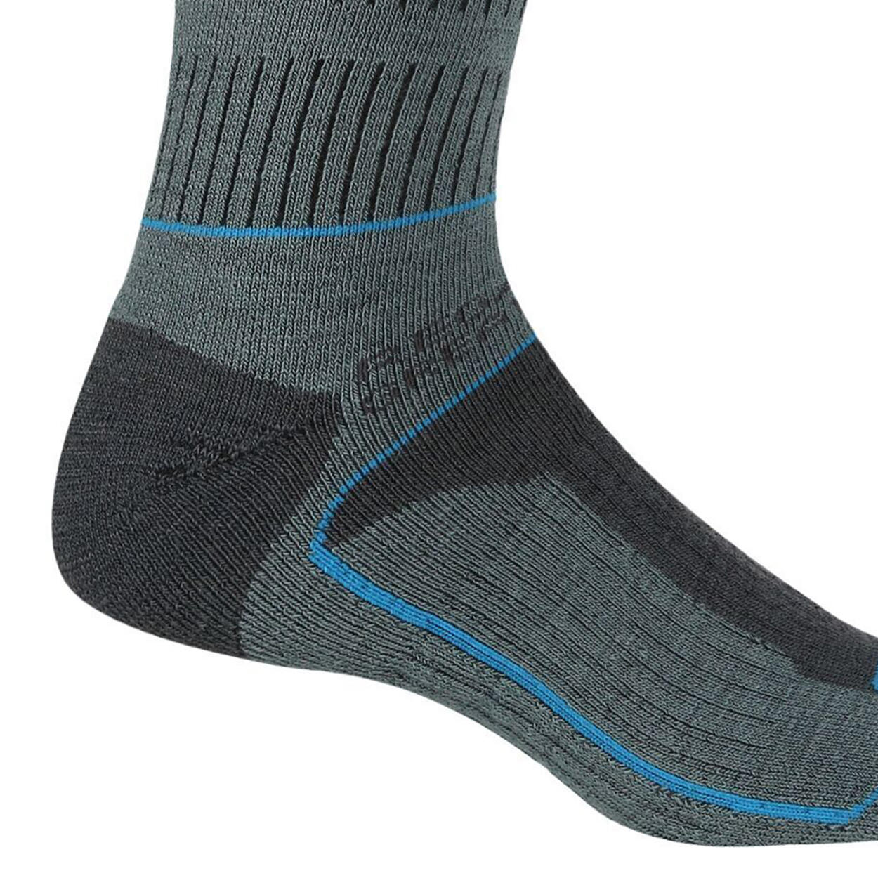 Chaussettes Pour Bottes SAMARIS SEASON Femme (Gris Bleu / Bleu Vif) 3/4