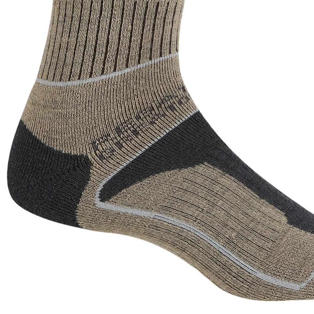 Womens/Ladies Samaris 3 Season Boot Socks (Moccasin Brown/Briar Grey) 3/4