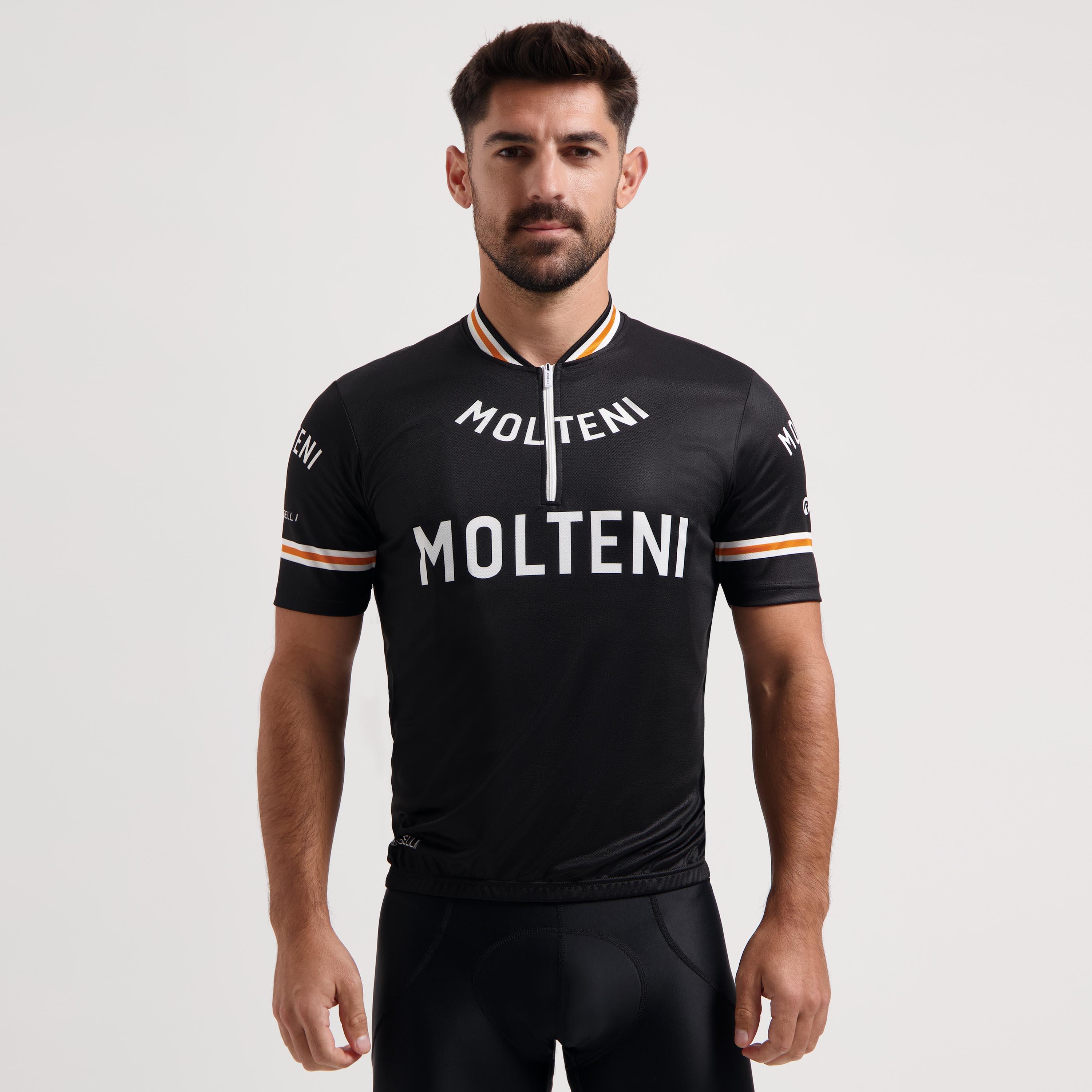 Rogelli - Maillot Manches Courtes Velo Homme - Molteni - Maillot Manches Courtes - Noir - 40 M - Decathlon