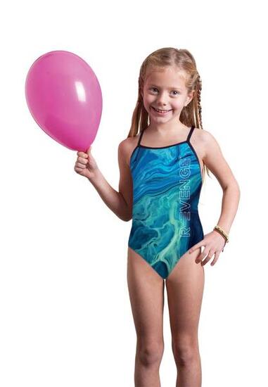 Maillot de Bain Femme Natation une pièce Endurance Sea Bleu