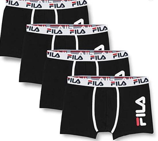 Caleçons homme maille aérée (lot de 4) - Noir - Fila