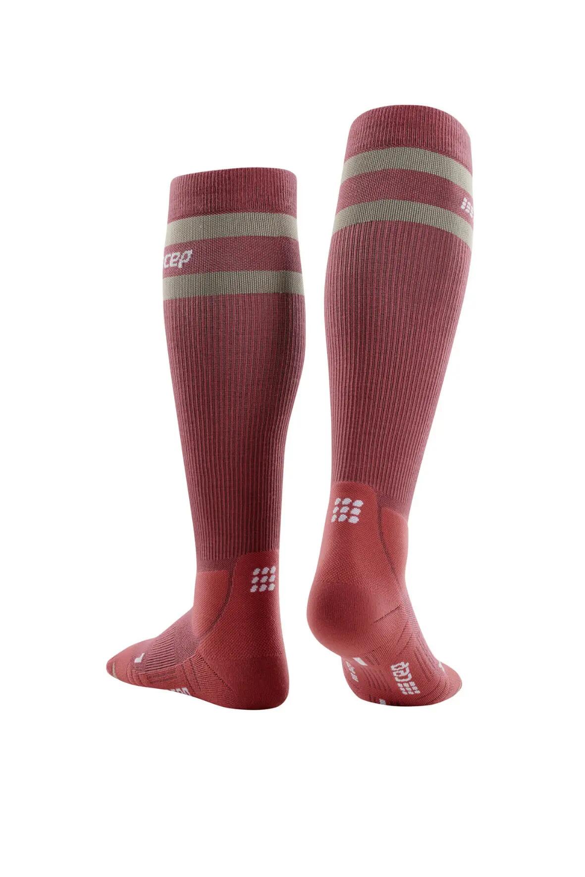 Sosete compresie inalte - hiking 80`s socks tall W - berry | sand 2/7