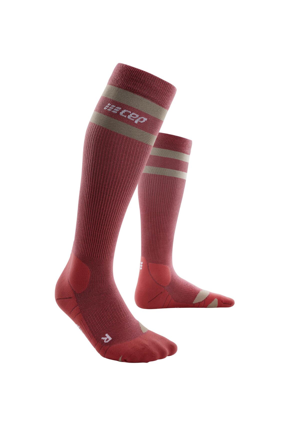 Sosete compresie inalte - hiking 80`s socks tall W - berry | sand