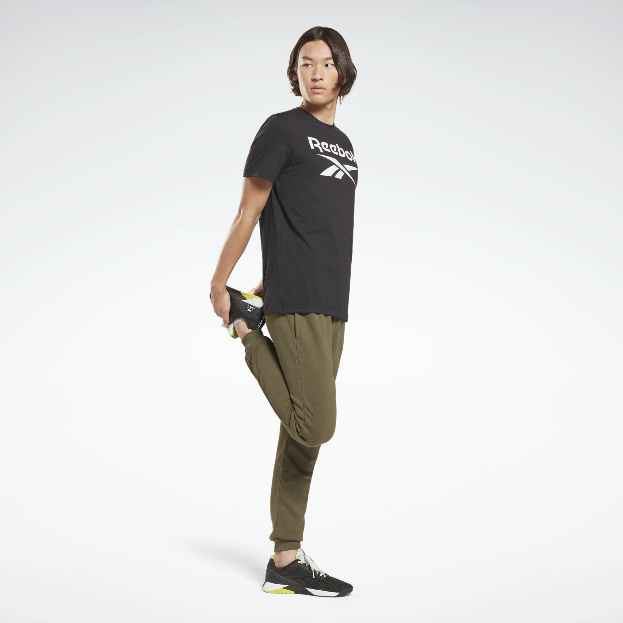 Koszulka z krótkim rękawem Męska Reebok BIG LOGO TEE HD4222 Czarny 3/6