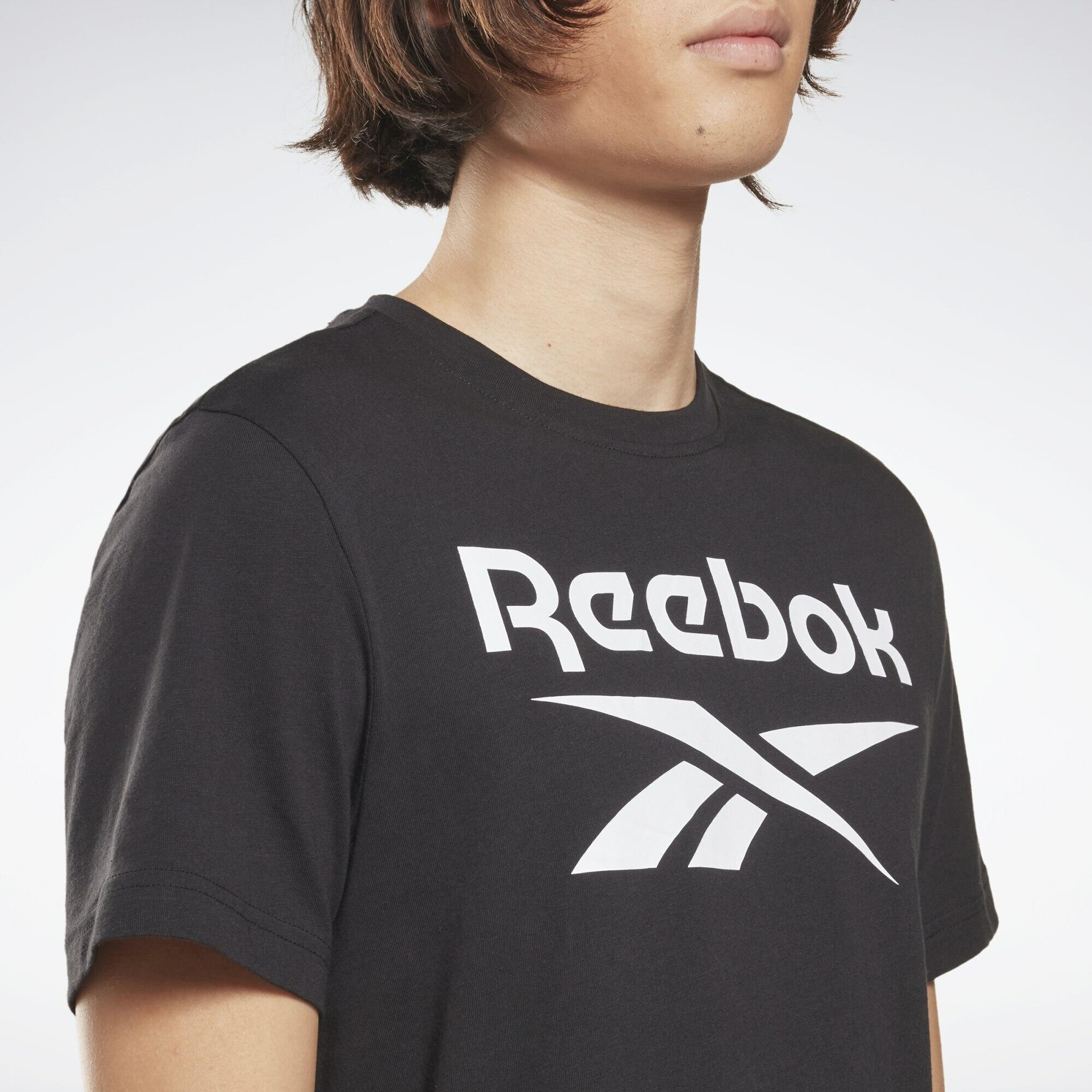 Koszulka z krótkim rękawem Męska Reebok BIG LOGO TEE HD4222 Czarny 5/6