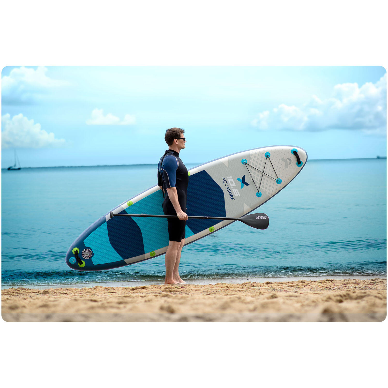 Deska SUP do pływania pompowana Stand Up Paddle Aquasurf 320cm Neo-Sport 3/7