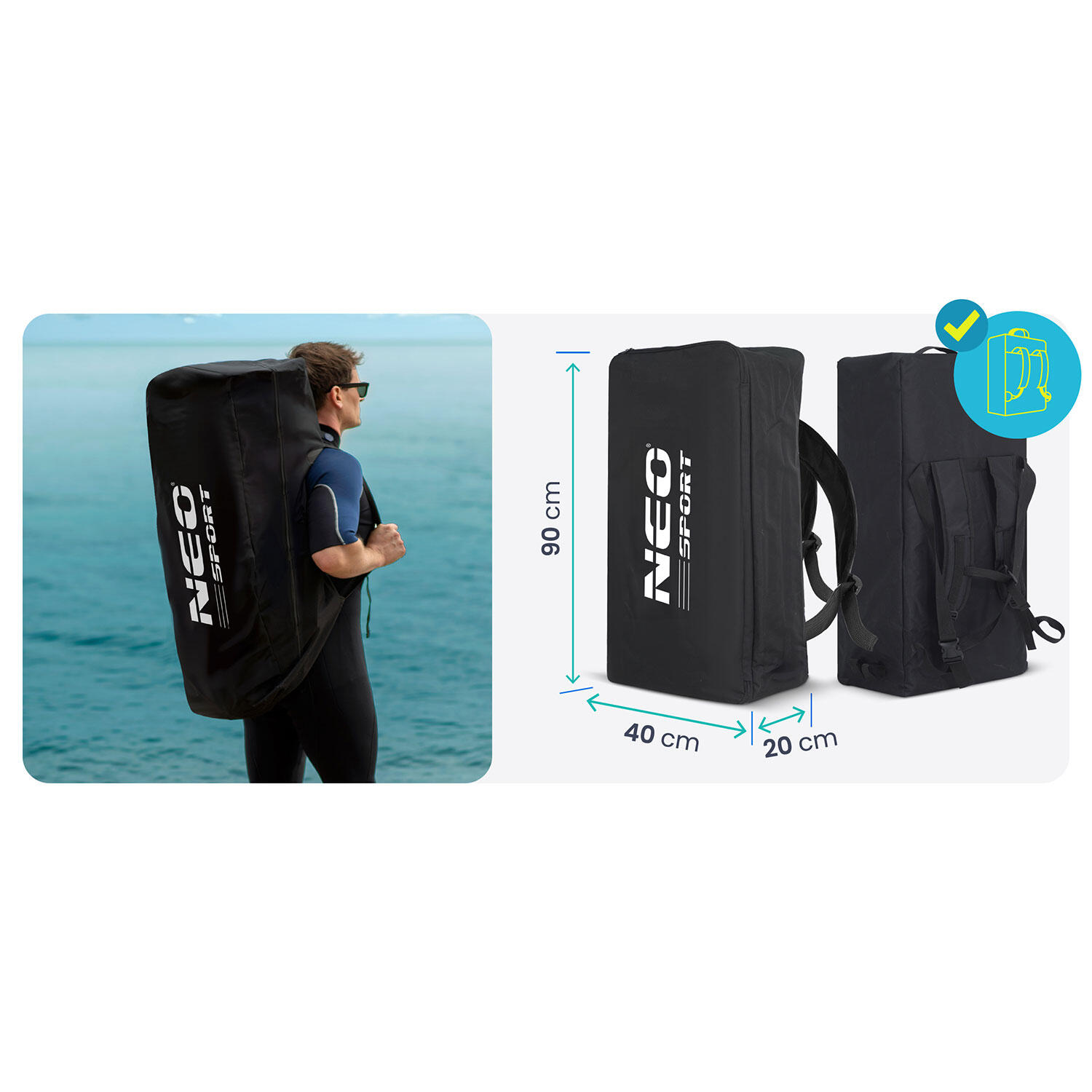 Deska SUP do pływania pompowana Stand Up Paddle Aquasurf 320cm Neo-Sport 7/7