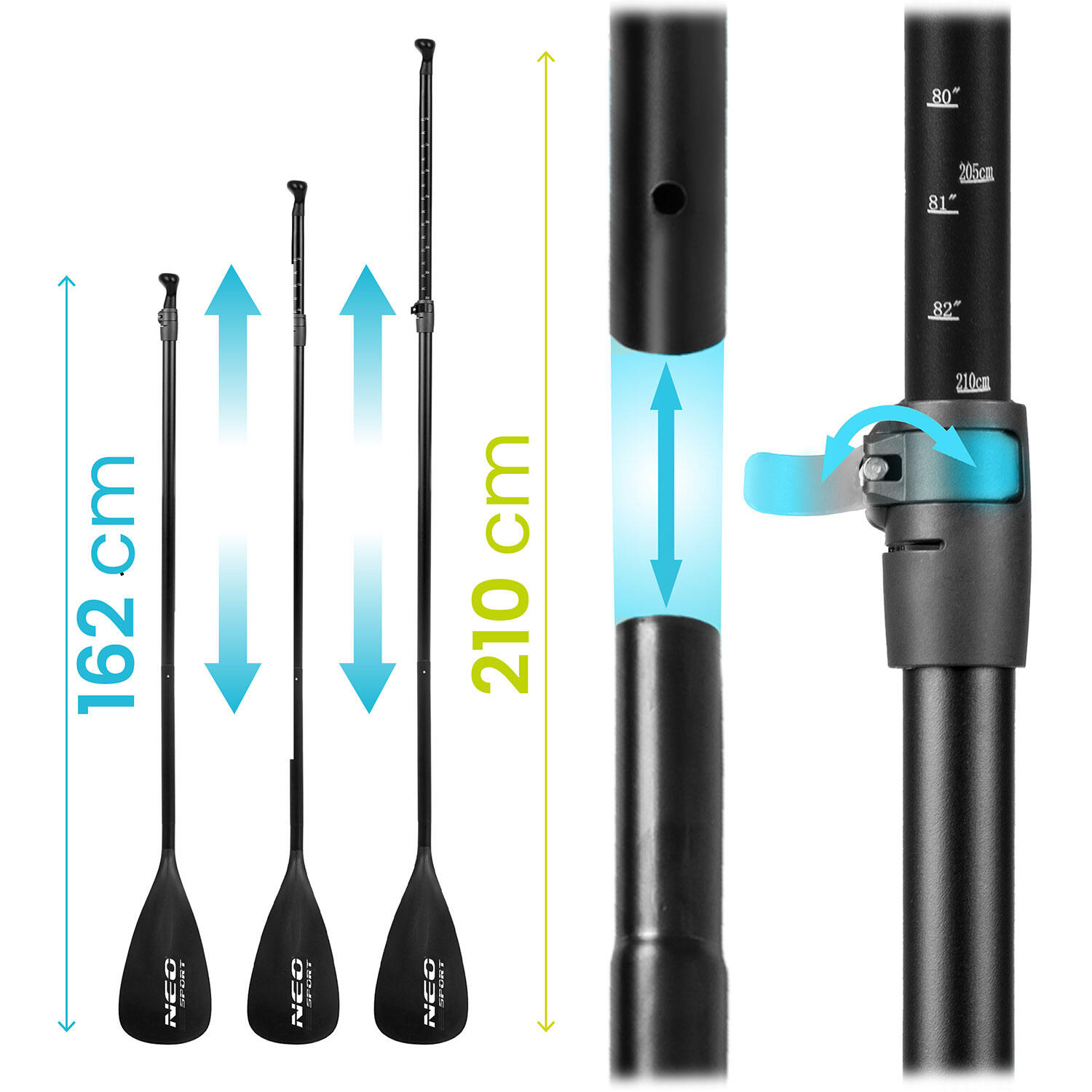 Deska SUP do pływania pompowana Stand Up Paddle Aquasurf 320cm Neo-Sport 6/7