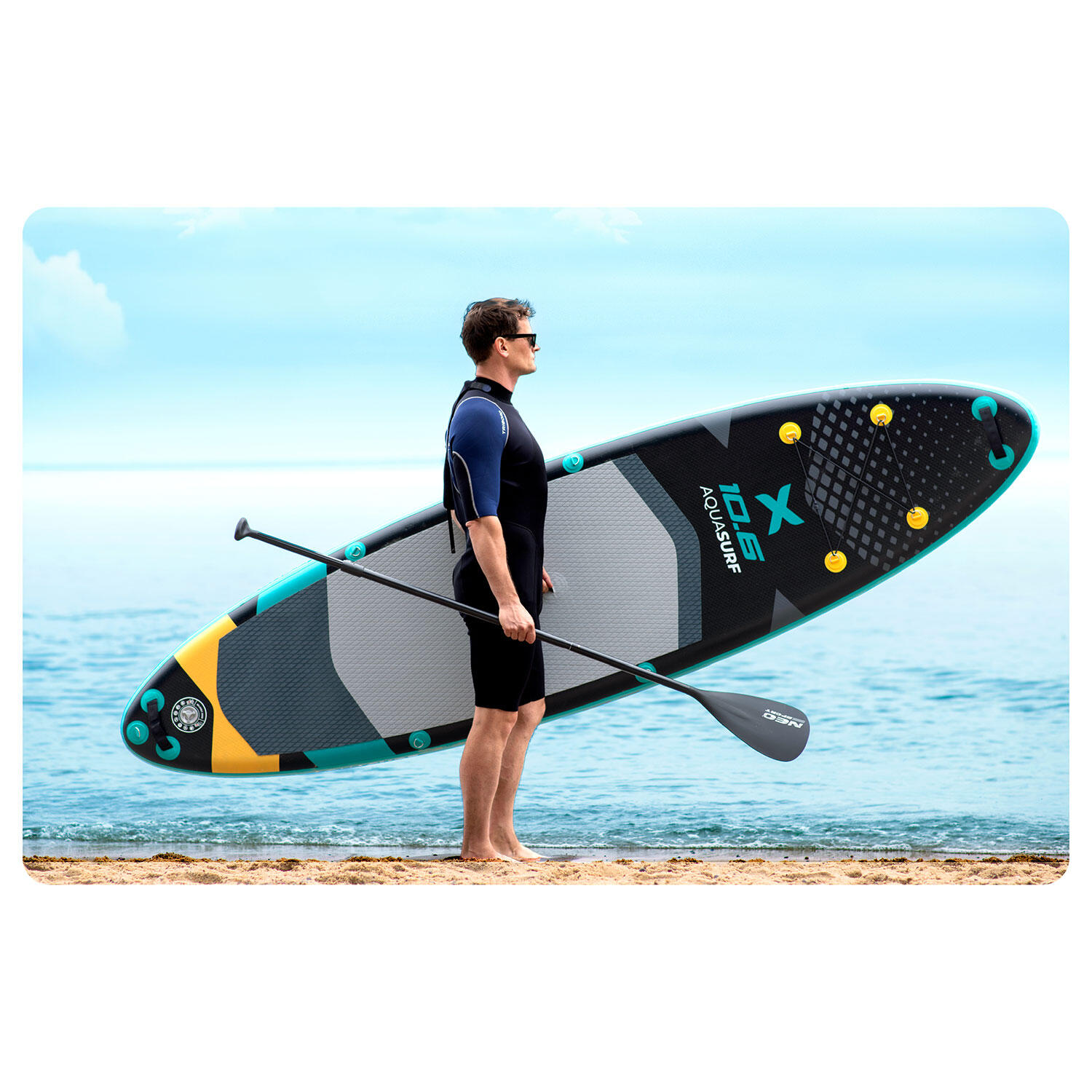 Deska SUP do pływania pompowana Stand Up Paddle Aquasurf 320cm Neo-Sport 3/7