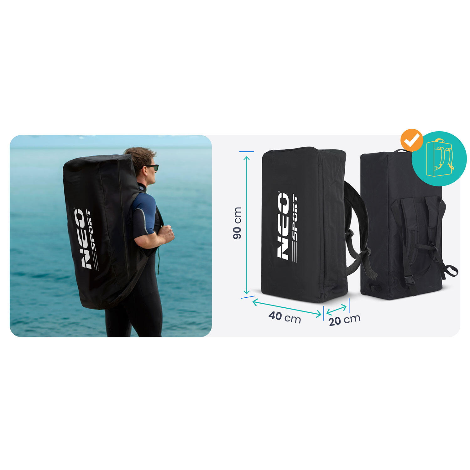 Deska SUP do pływania pompowana Stand Up Paddle Aquasurf 320cm Neo-Sport 7/7