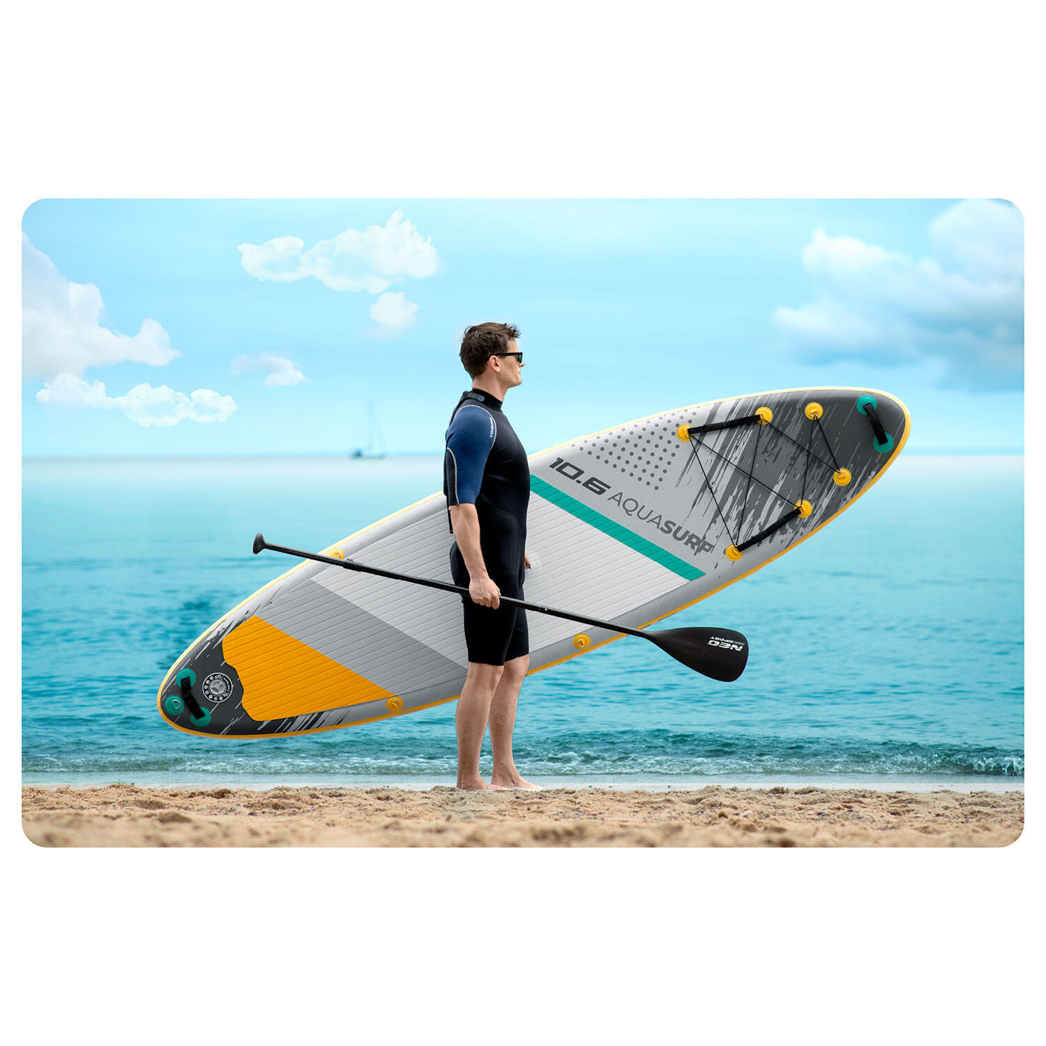 Deska SUP do pływania pompowana Stand Up Paddle Aquasurf 320cm Neo-Sport 2/7