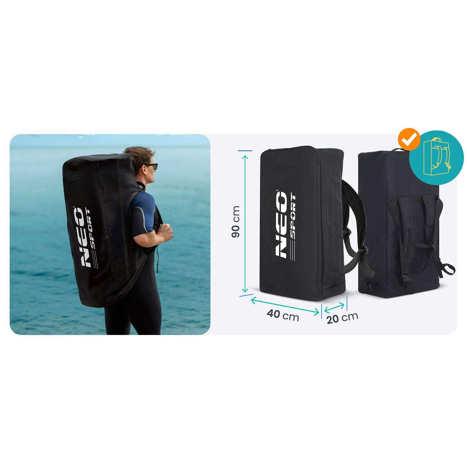 Deska SUP do pływania pompowana Stand Up Paddle Aquasurf 320cm Neo-Sport 7/7