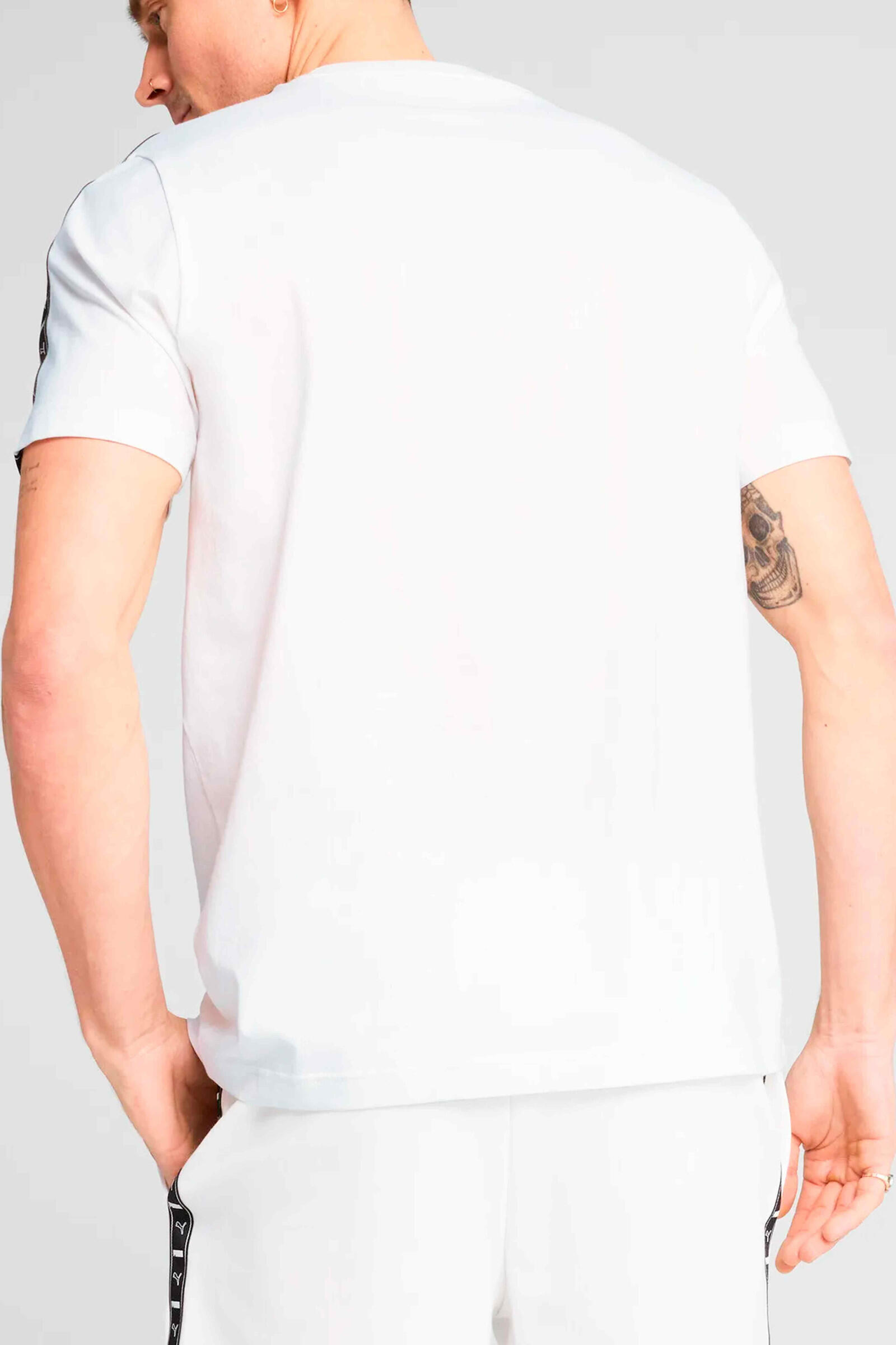Camiseta casual Hombre Puma Ess Tape Tee 684674-02 Blanca 4/4