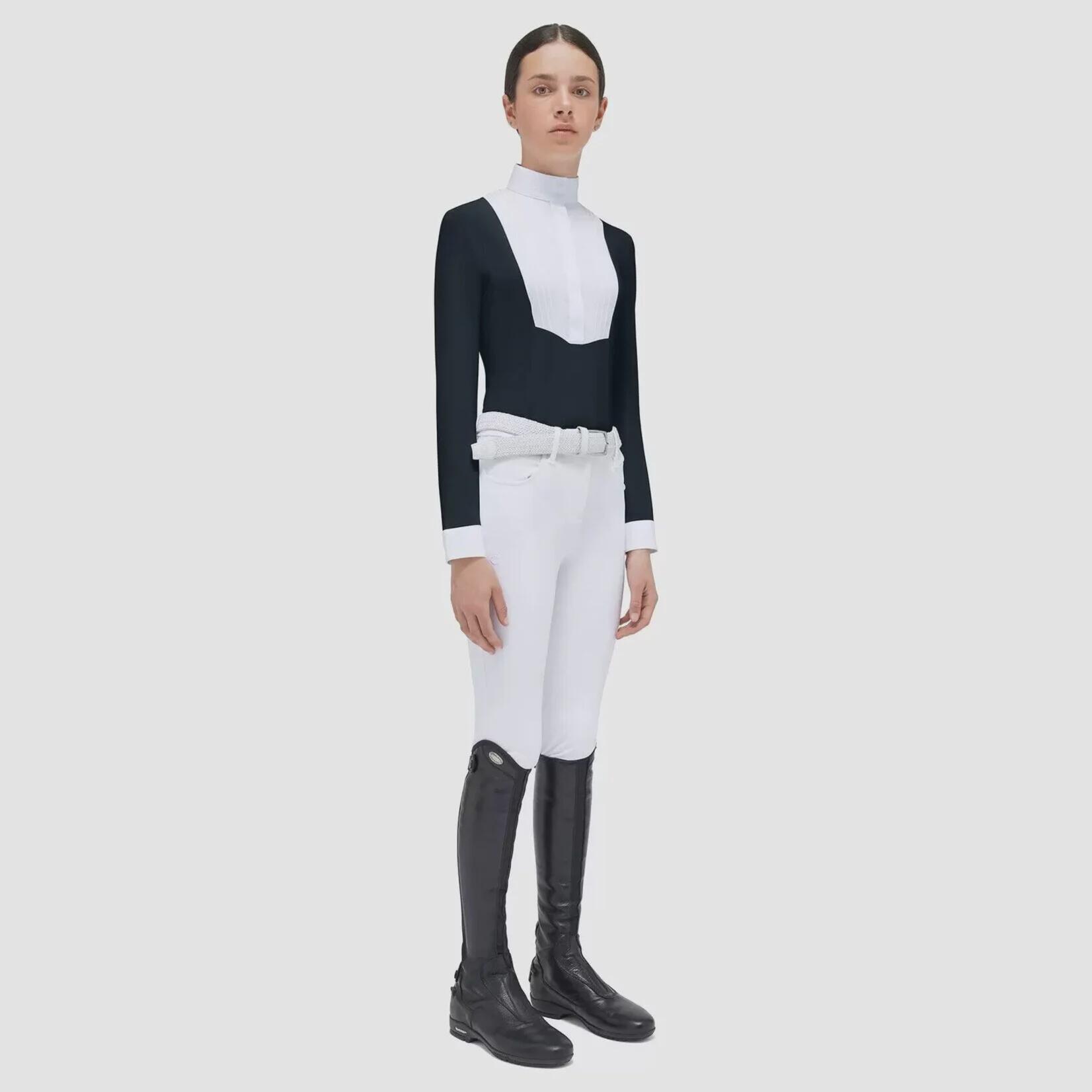Cavalleria Toscana Young Riders Long Sleeve Jersey Wedstrijd Shirt Wit - 7/7