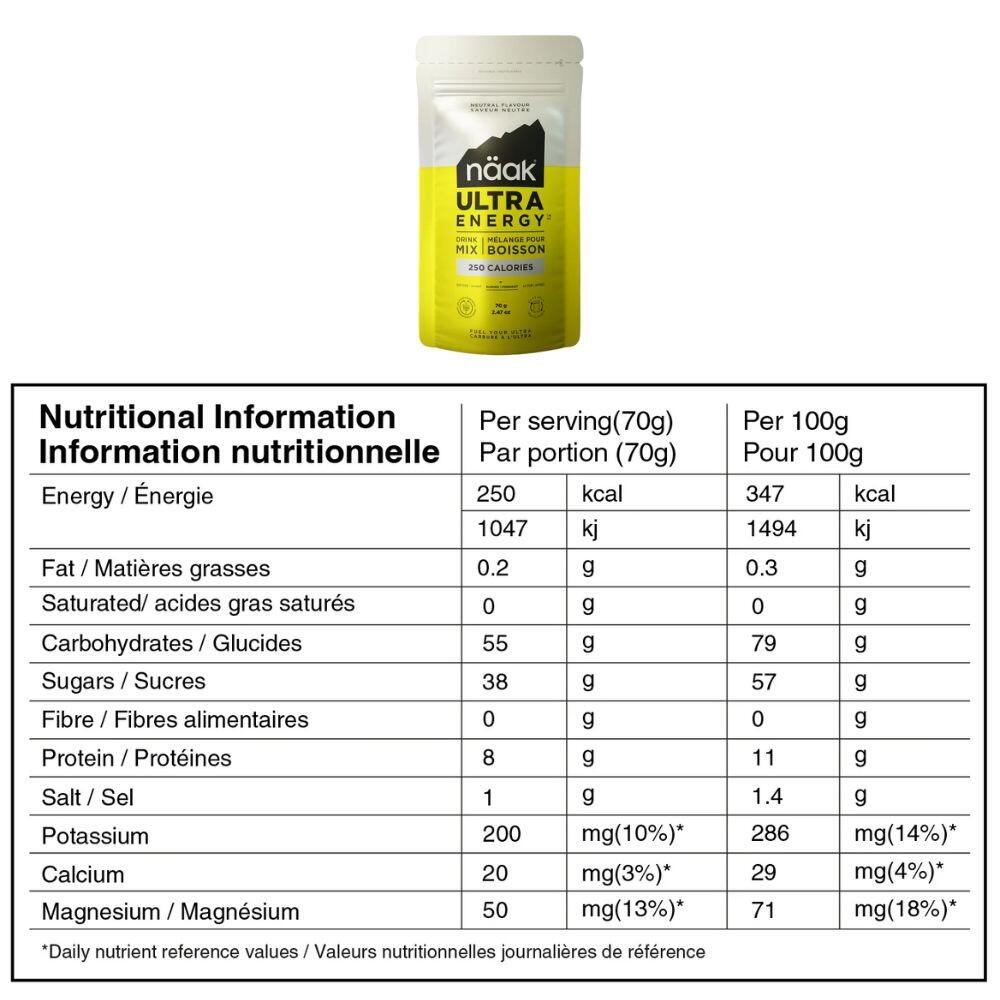 Pack 5 Näak Ultra Energy Drink Mix Neutral 72 g 2/5