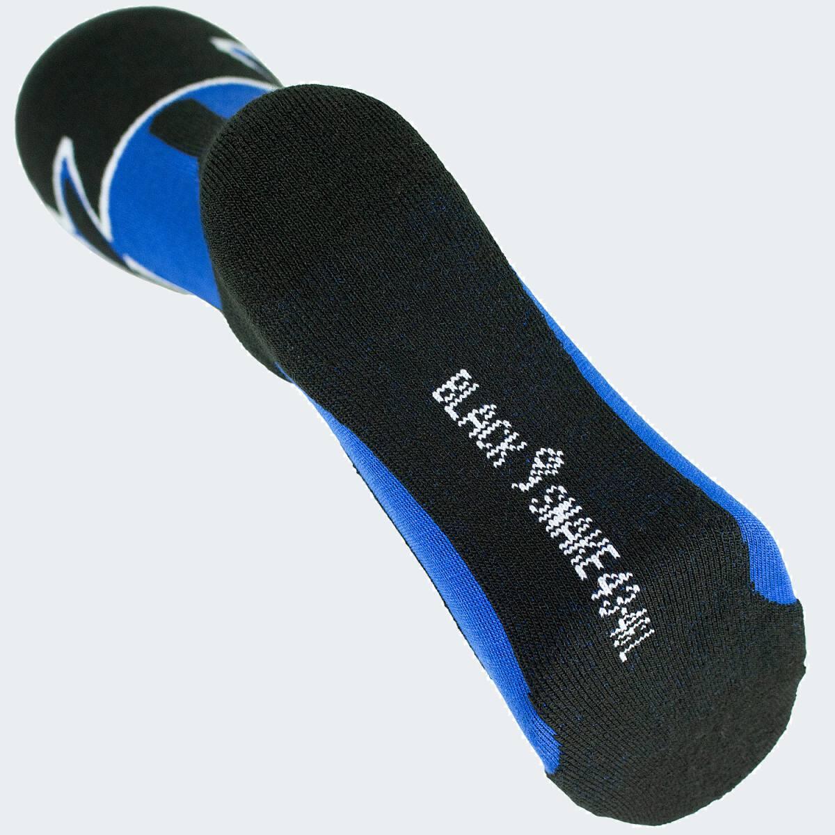 Skisocken 'high protection' | Damen und Herren | gepolstert | Schwarz/Blau 4/5