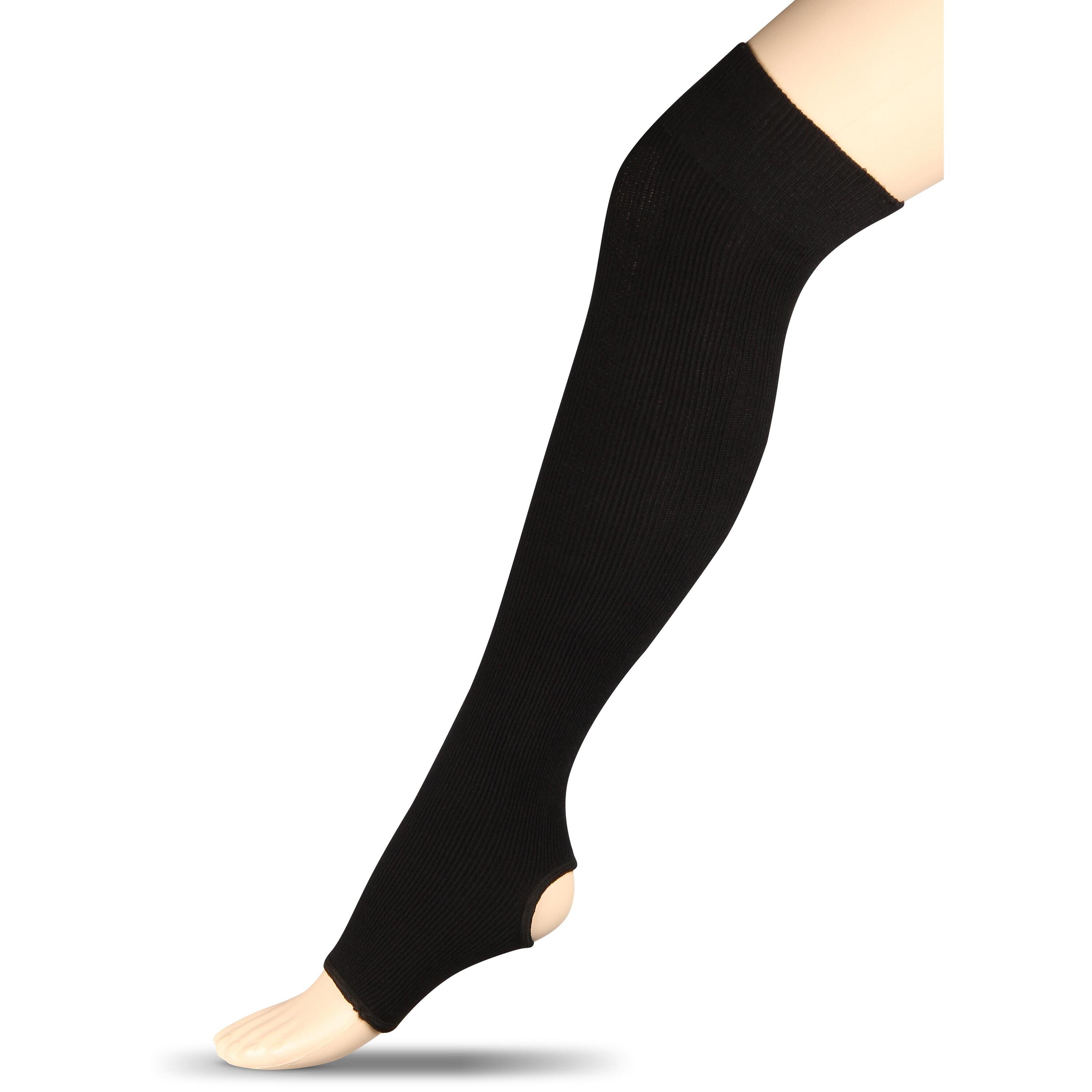 INDIGO SPORTS Meias de Aquecimento de Algodão Para Ginástica e Dança INDIGO 75 cm Preto