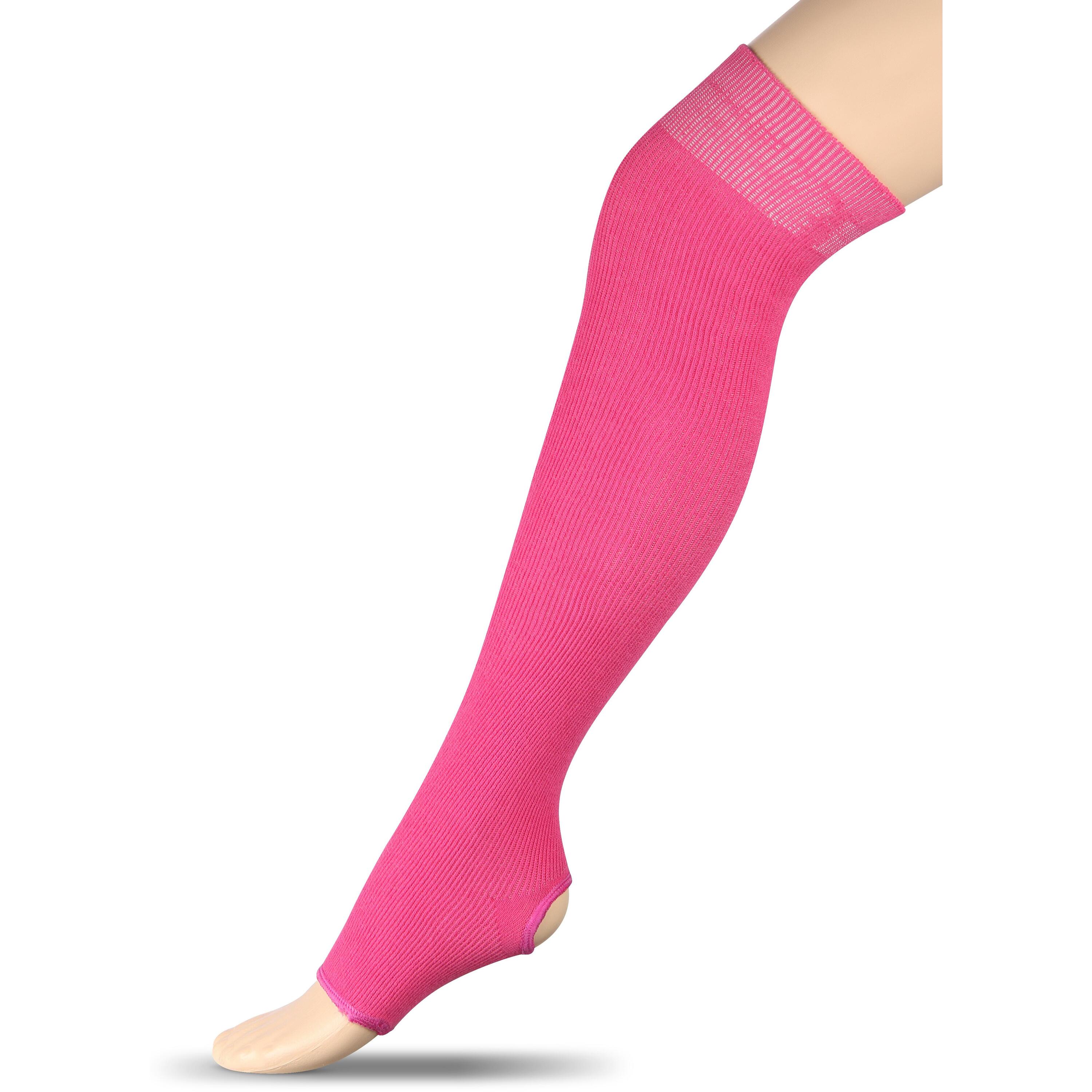 INDIGO SPORTS Meias de Aquecimento de Algodão Para Ginástica e Dança INDIGO 75 cm Fúcsia