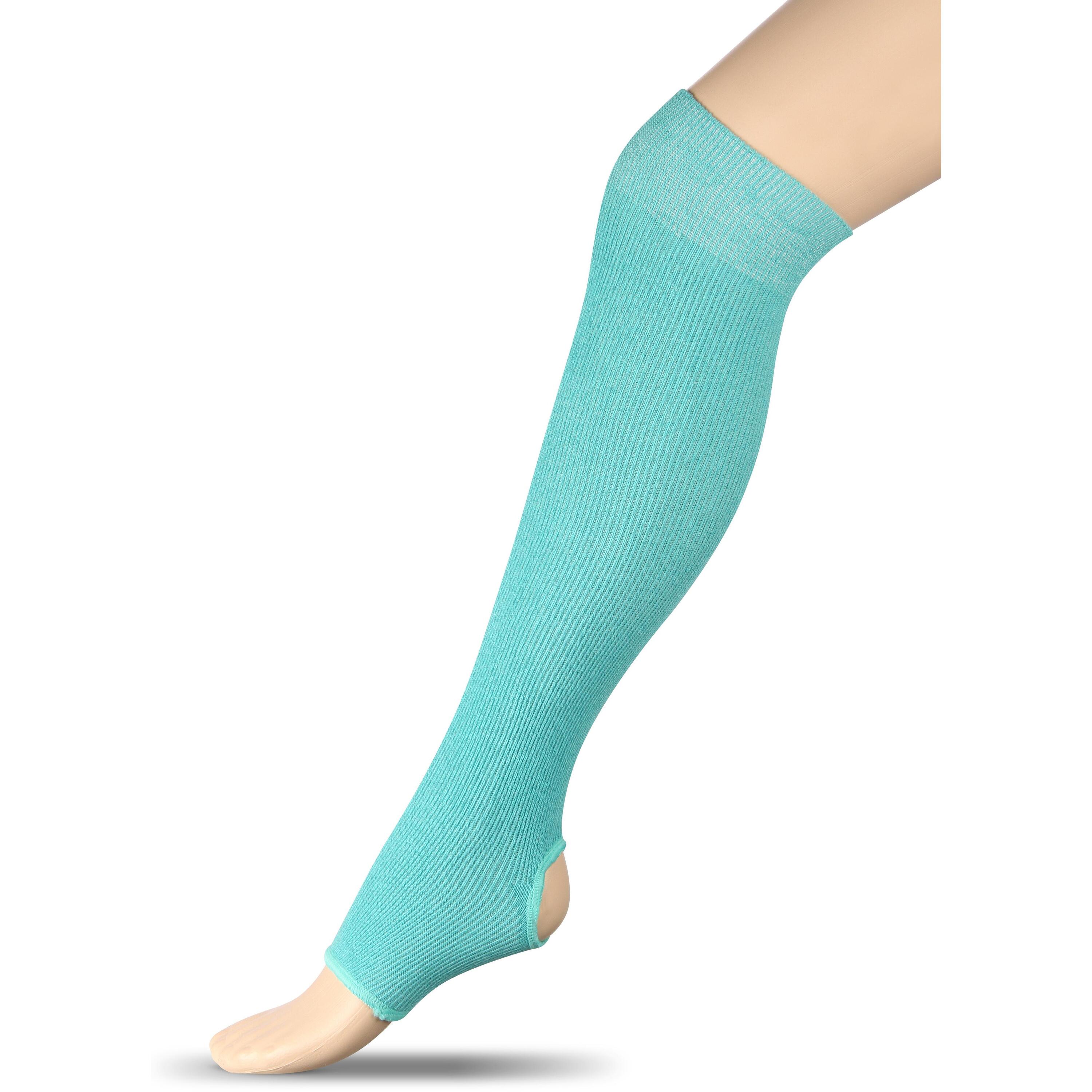 INDIGO SPORTS Meias de Aquecimento de Algodão Para Ginástica e Dança INDIGO 45 cm Turquesa