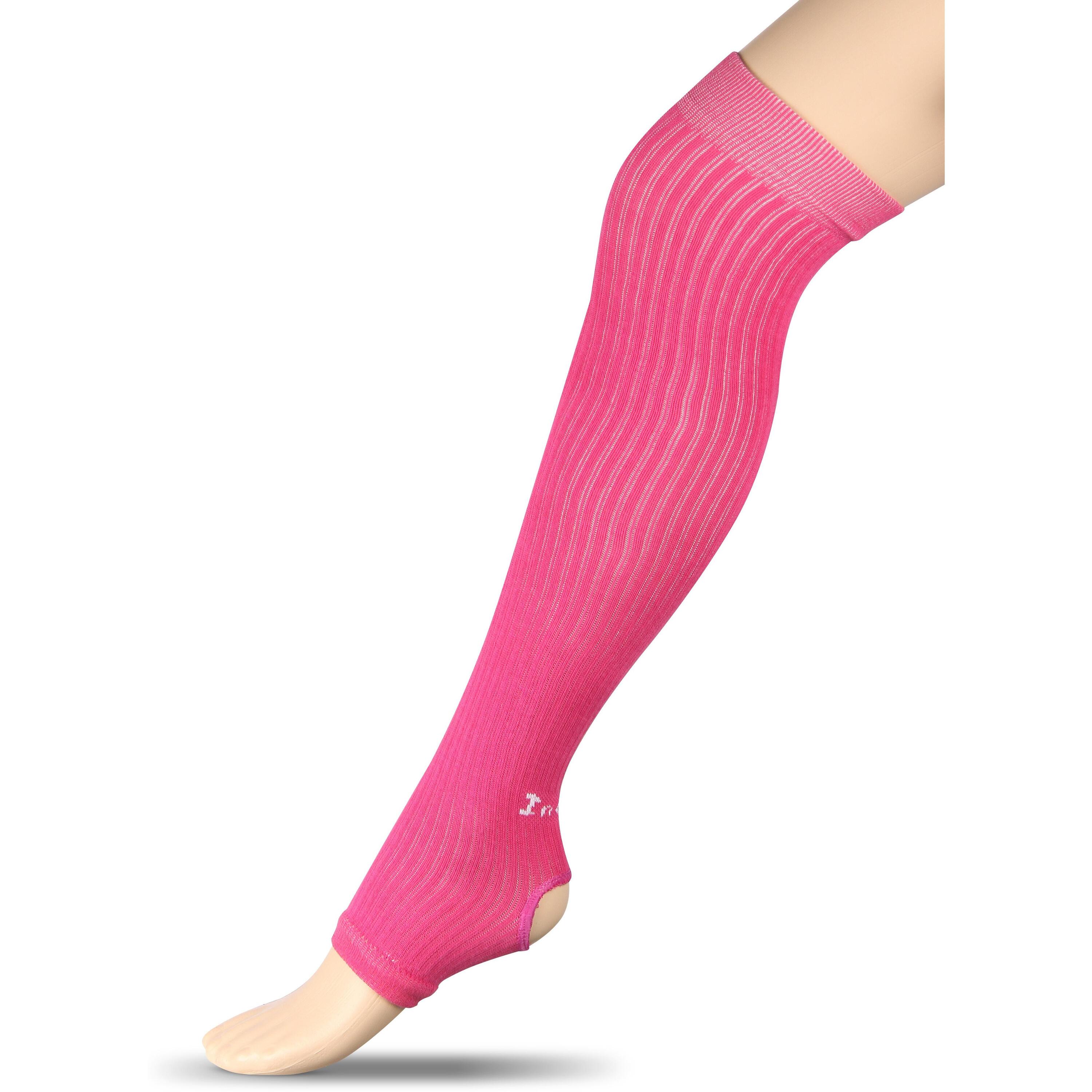 INDIGO SPORTS Meias de Aquecimento de Compressão Para Ginástica e Dança INDIGO 30 cm Fúcsia