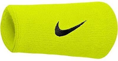 Fasce da polso Nike Swoosh Doublewide nere 2 pezzi