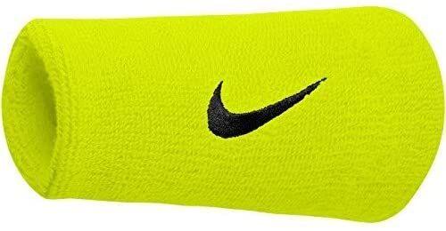 Fasce da polso Nike Swoosh Doublewide nere 2 pezzi