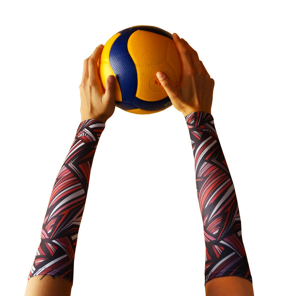 Rękawki siatkarskie unisex JG TEAM prążkowane midi 2/4