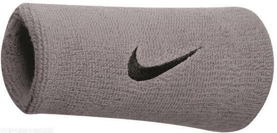 Fasce da polso Nike Swoosh Doublewide nere 2 pezzi
