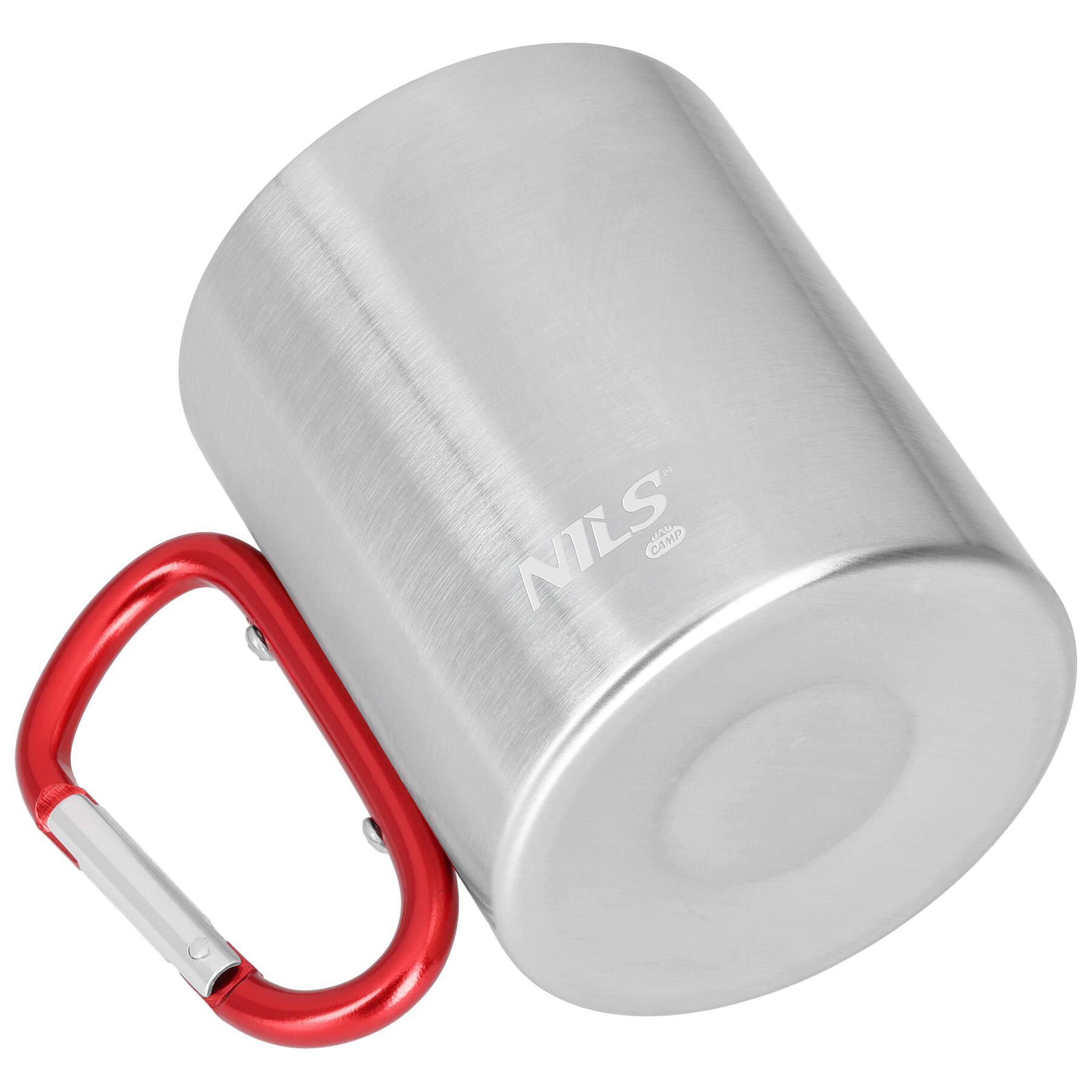 Campingbeker met karabijnhaak 330 ml roestvrij staal NC17110 Nils Camp 3/7