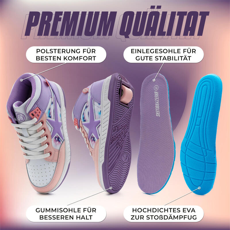 Breezy Skater White/Purple Pantofi Cu Roți - Alb - 34