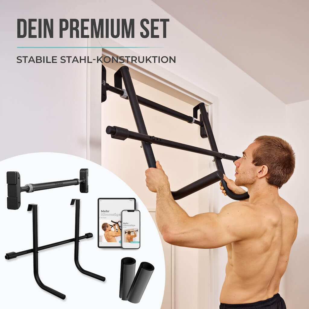 Teleskop Klimmzugstange + Dip Stange Bundle Set 6/7