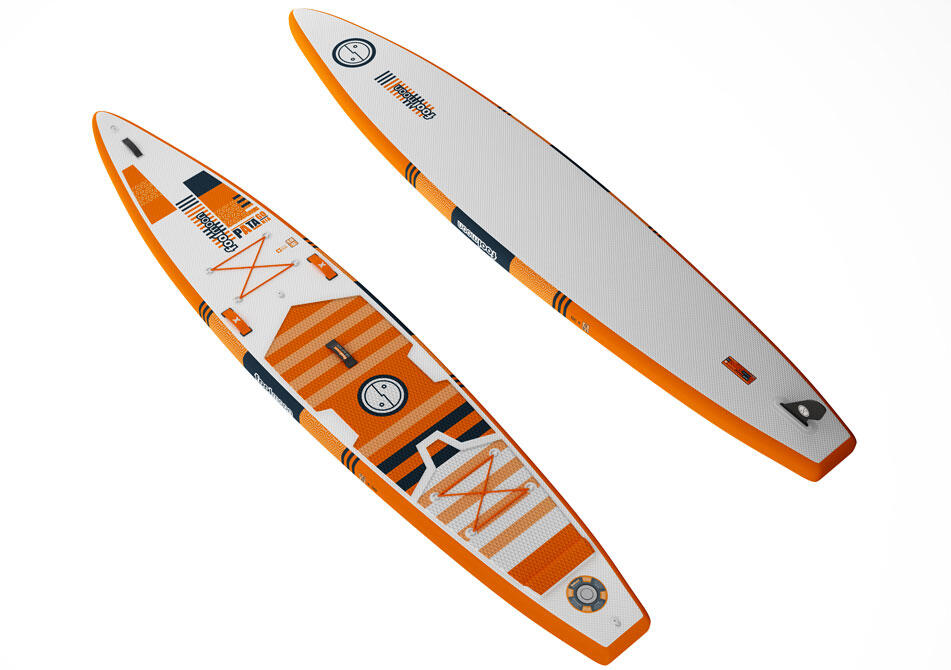 Stand Up Paddle Patagonia 14.0 aufblasbar weiss/orange 14' 30" 6" 5/7