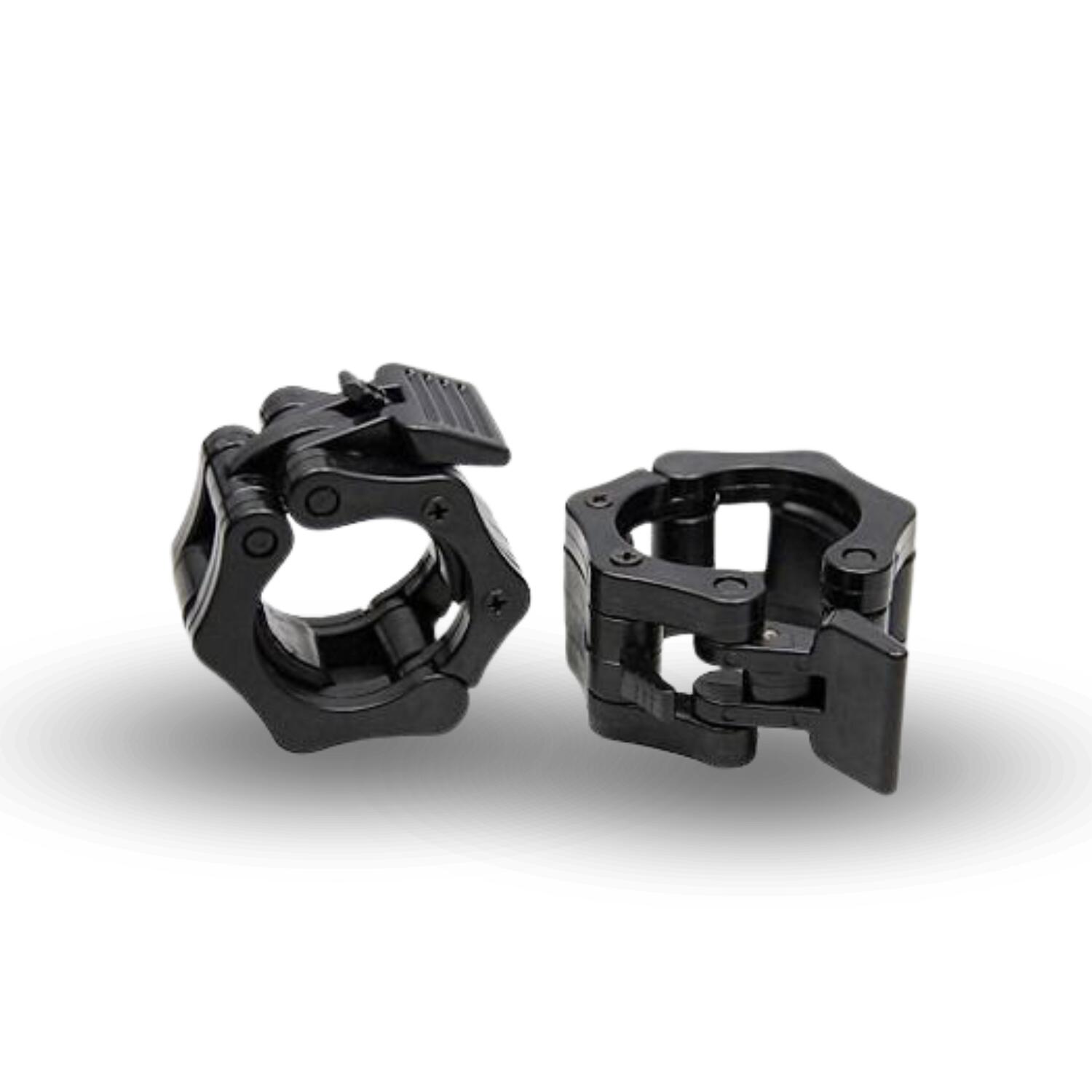 Olympic Barbell Lock 2 inch Black Plastic Collars - Homefittools