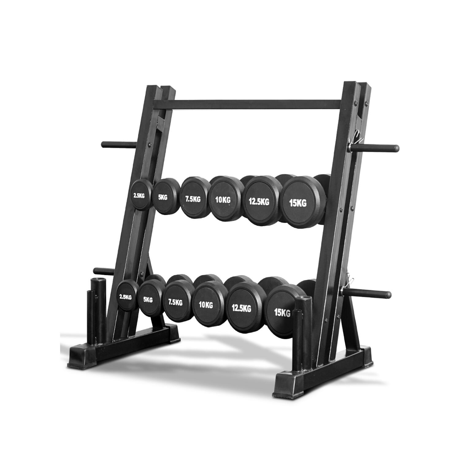 Dumbbell Set 6 pairs 2.5-15 kg Round type with R603 Rack - Homefittools